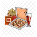 Caja De Pizza Pizza Comida Icono