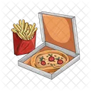 Caja De Pizza Pizza Comida Icono