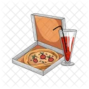 Pizza Caja De Pizza Comida Icono