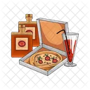 Pizza Caja De Pizza Comida Icono