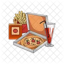 Pizza Caja De Pizza Comida Icono