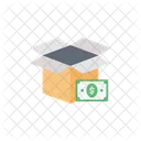 Caja De Dolares Caja De Paquetes Coste Icon