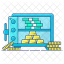 Caja Fuerte De Banco Taquilla De Banco Caja Fuerte Icono