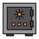 Caja fuerte del banco  Icono