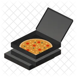 Pizza en caja  Icono