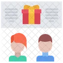 Puerta de caja de regalo  Icono