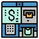 Cajero Automatico Banca Automovil Icono