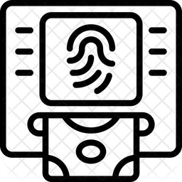 Cajero automático biométrico  Icono