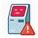 Error rojo del cajero automático  Icono