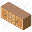 Cajon Gabinete Estante Icon