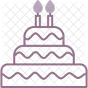 케이크 생일 양초 아이콘