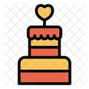 Cake Heart Love Icon