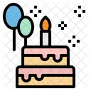 Cake Birthday Piece Icon