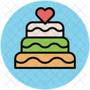 Cake With Hearts Icon