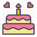 Cake Valentines Day Icon