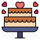 Cake Sweet Heart Icon