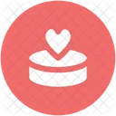 Cake Heart Candle Icon