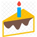 Cake Piece Candle Icon