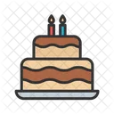 Cake Two Layered Cake Birthday Icon
