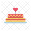 Cake Valentine Desserts Icon