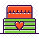 Cake Engagement Heart Icon