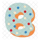 Cake And Donnuts B Alphabet  Icon
