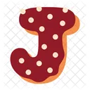 Cake And Donnuts J Alphabet  Icon