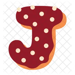 Cake And Donnuts J Alphabet  Icon