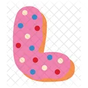 Cake And Donnuts L Alphabet  Icon