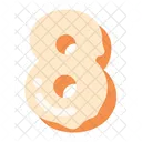Cake And Donnuts Number Eight  Icon
