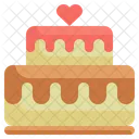Cake Heart Bakery Dessert Sweets Food Icon Flat Icon