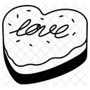 케이크 하트 사랑  아이콘