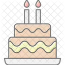 Cake Lineal Color Icon Icon