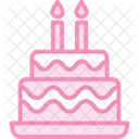 Cake Duotone Line Icon Icon