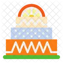 Cake Orange Bakery Icon