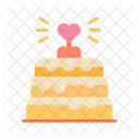 Cake Of Love Love Heart Icon