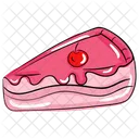 Cherry Cake Cake Slice Chocolate Cake Icon