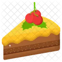 Cherry Cake Cake Slice Dessert Icon