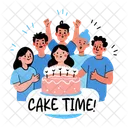 Cake Time Birthday Celebration Icon