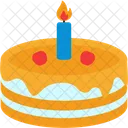 Cake with candle  Icon