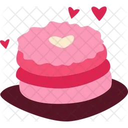 Cake With Heart  Icon
