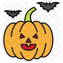 Calabaza Halloween Murcielagos Icono