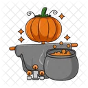 Calabaza Caldero Halloween Icon