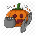 Calabaza Caldero Halloween Icon