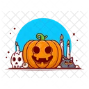 Calabaza Aterradora Calabaza De Halloween Calabaza Icono