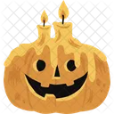 Calabaza Con Vela Halloween Fiesta De Halloween Icono