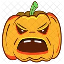 Emoji De Calabaza Calabaza Espeluznante Calabaza Aterradora Icono