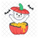 Calabaza Malvada Calabaza De Halloween Oso Malvado Icono