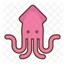 Calamar Calamar Profundo Pulpo Icono