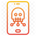 Craneo Telefono Inteligente Malware Icono